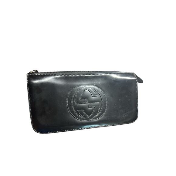 Gucci Soho Tom Ford Era Black Patent Leather Wristlet - Picture 9 of 13